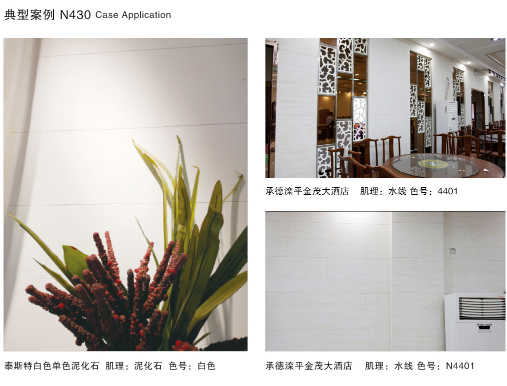 泰斯特泥化石灰泥N430系列產品典型案例